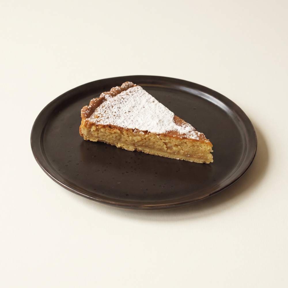 Porción de torta de Santiago